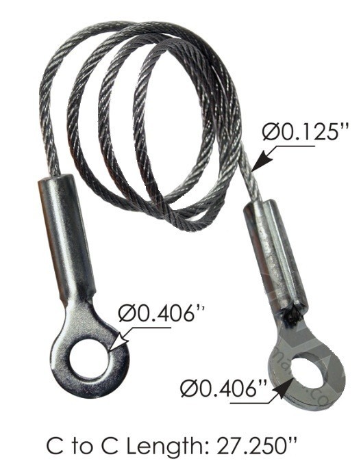 Hood Restraint Cable Freightliner part# A1713830003, HLK2633