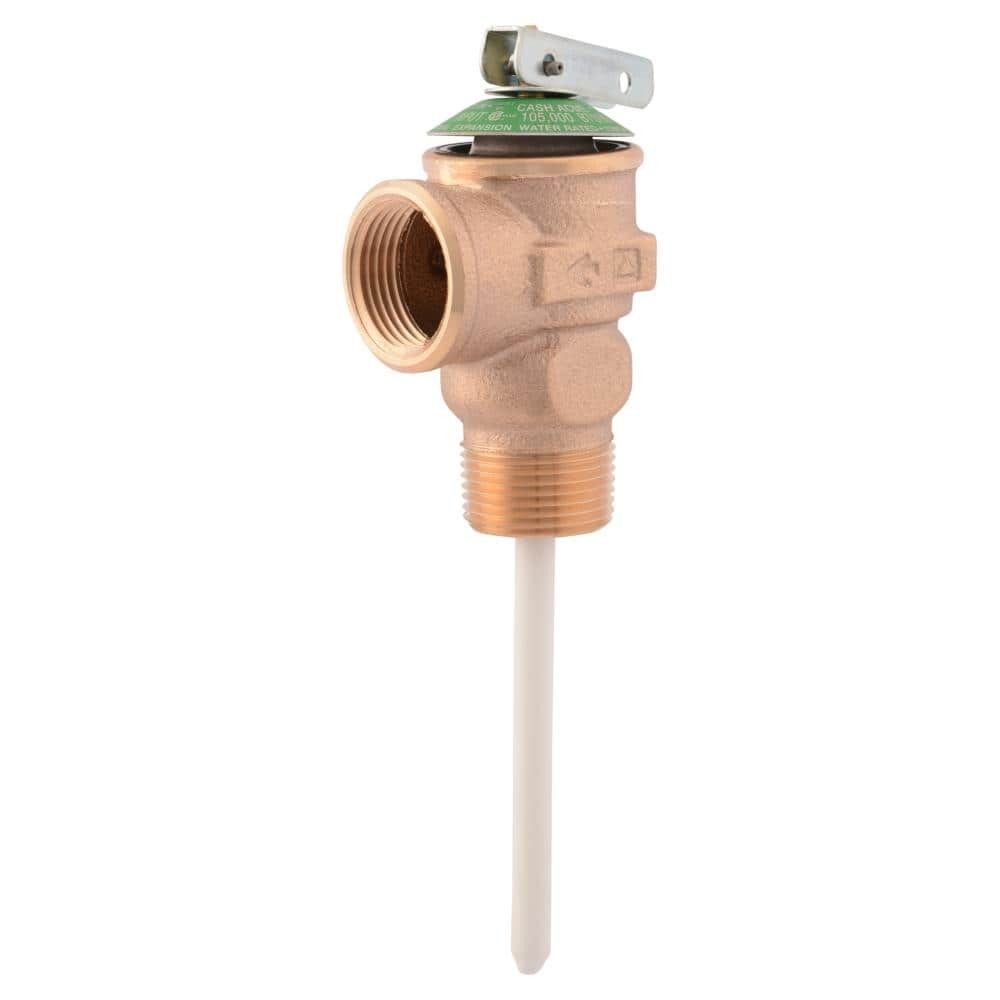 Cash Acme 3/4 in. Bronze NCLX Temperature & Pressure Relief Valve w/ Inlet