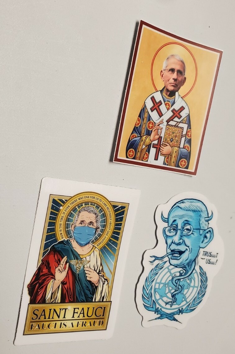 Vaccine Salesman 💉 ARREST FAUCI VARIETY PACK LOT OF 3 stickers