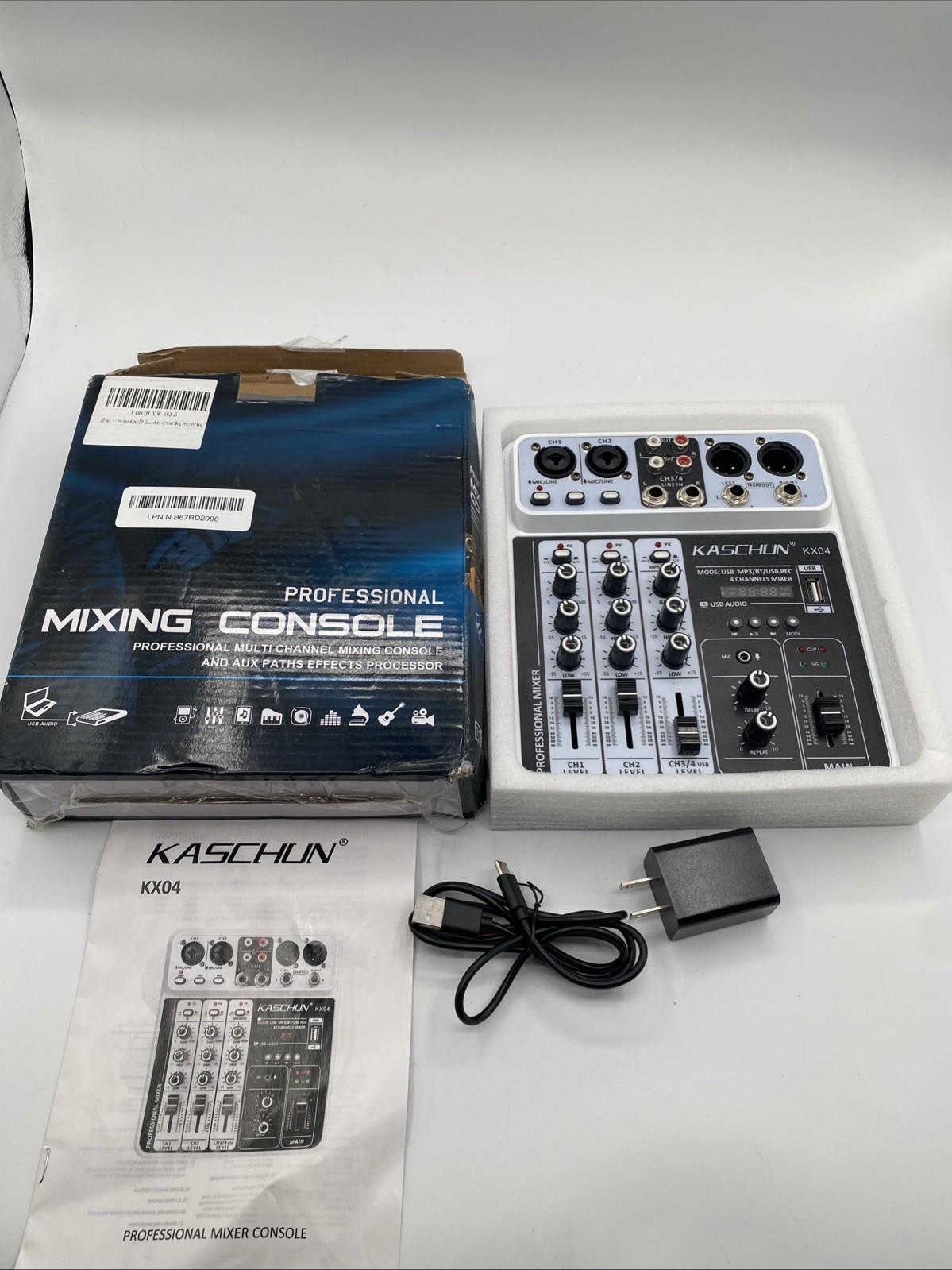 Kaschun Professional DJ audio mixer KX04 Mixing Console NEW OPEN BOX