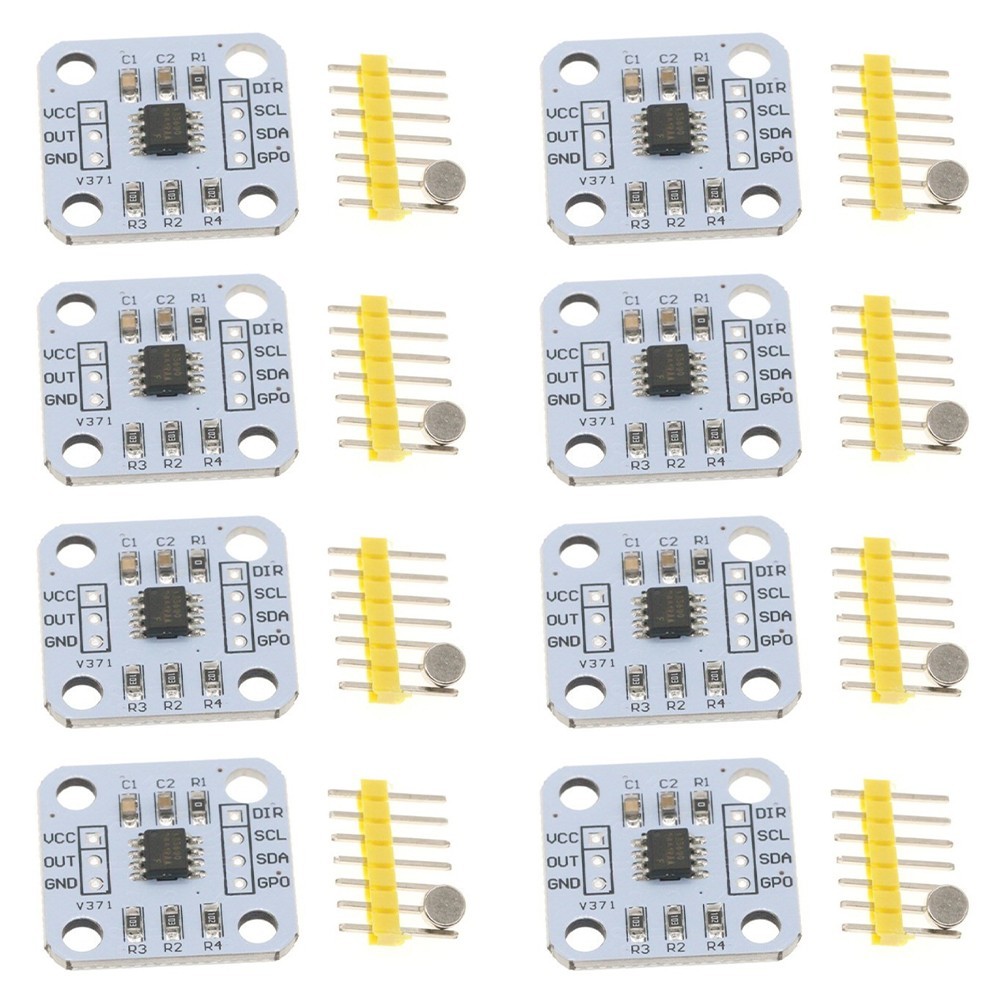 8pcs AS5600 Magnetic Encoders with I2C Interface for Motor Controllers
