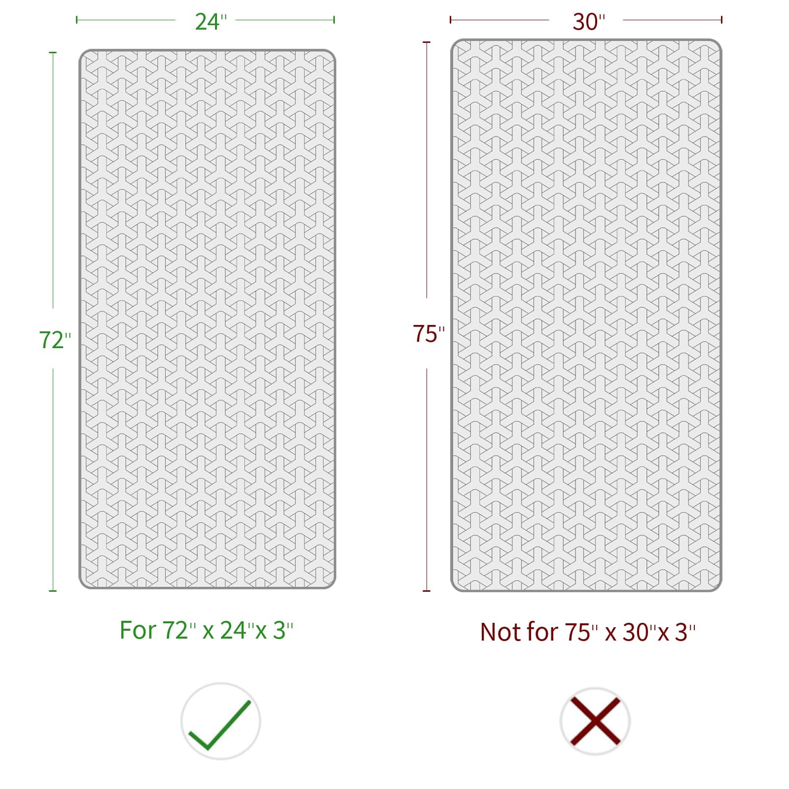 Memory Foam Camping Pad 3 Inch Thick, Soft Sleeping Pad, Pad Only
