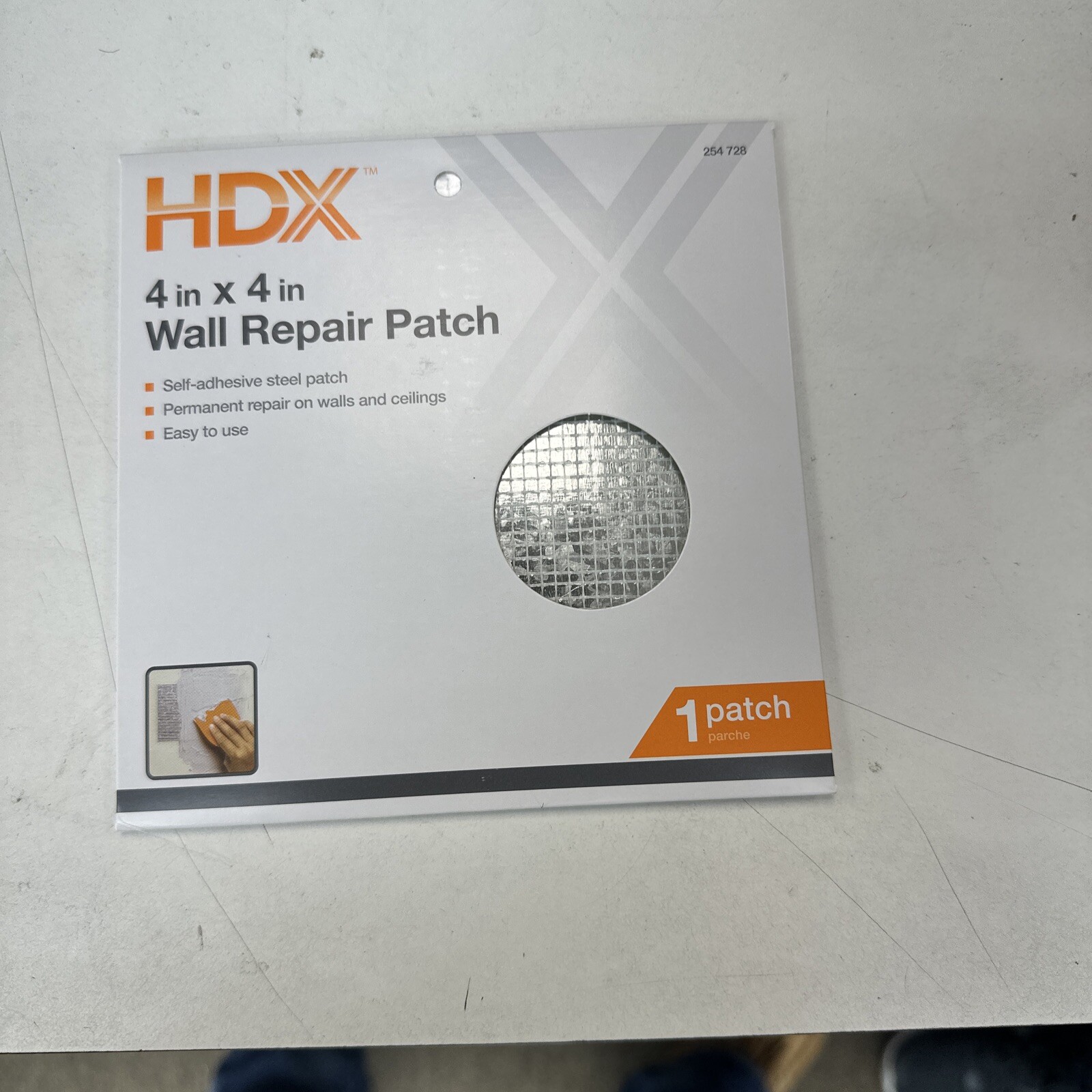 HDX 4" x 4" Wall Repair Patch Self Adhesive Steel Patch Holes Lot of 12 New