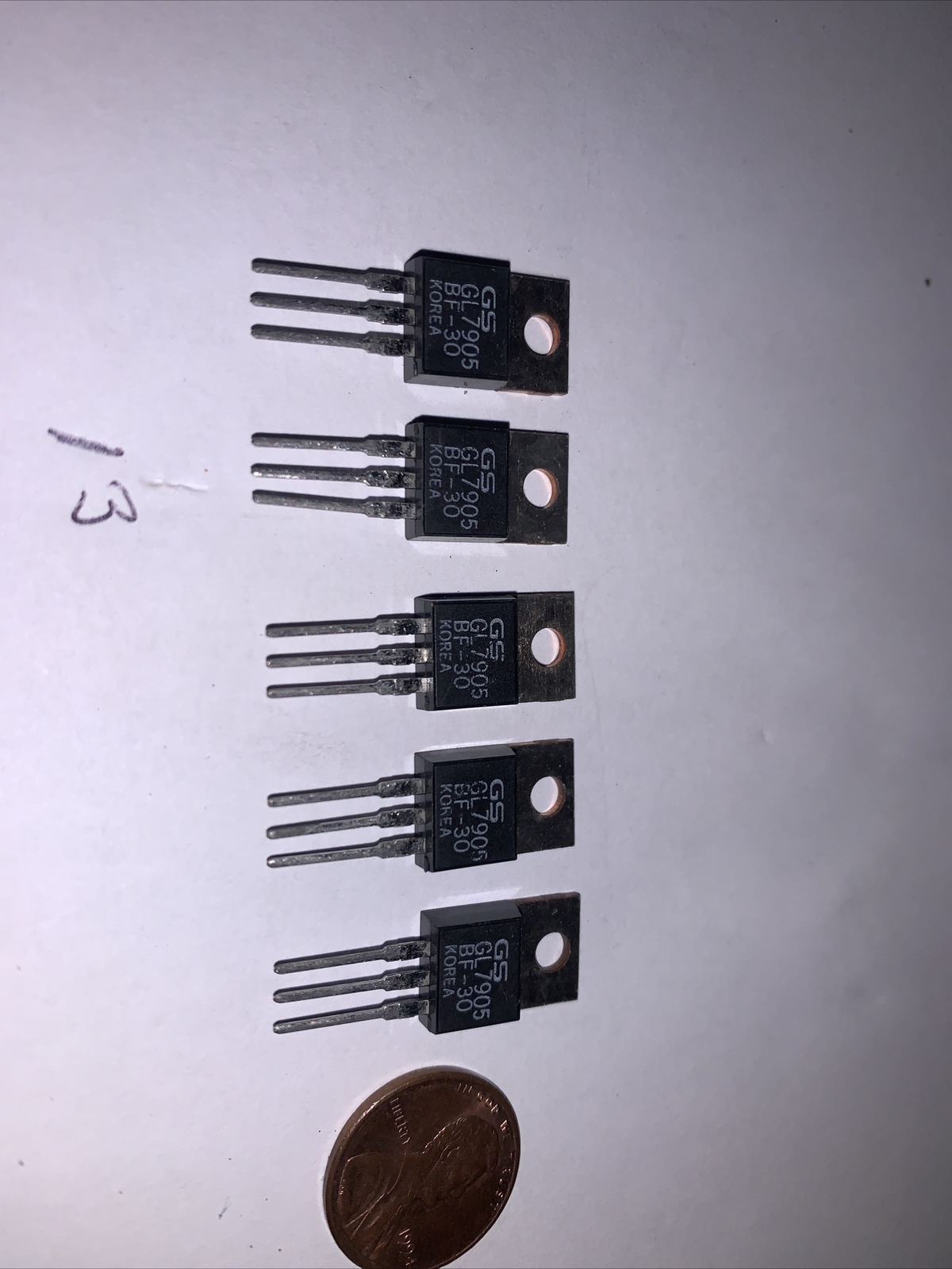GS GL7905 - 5 Volt Regulator - 1 Amp New 5 Pack