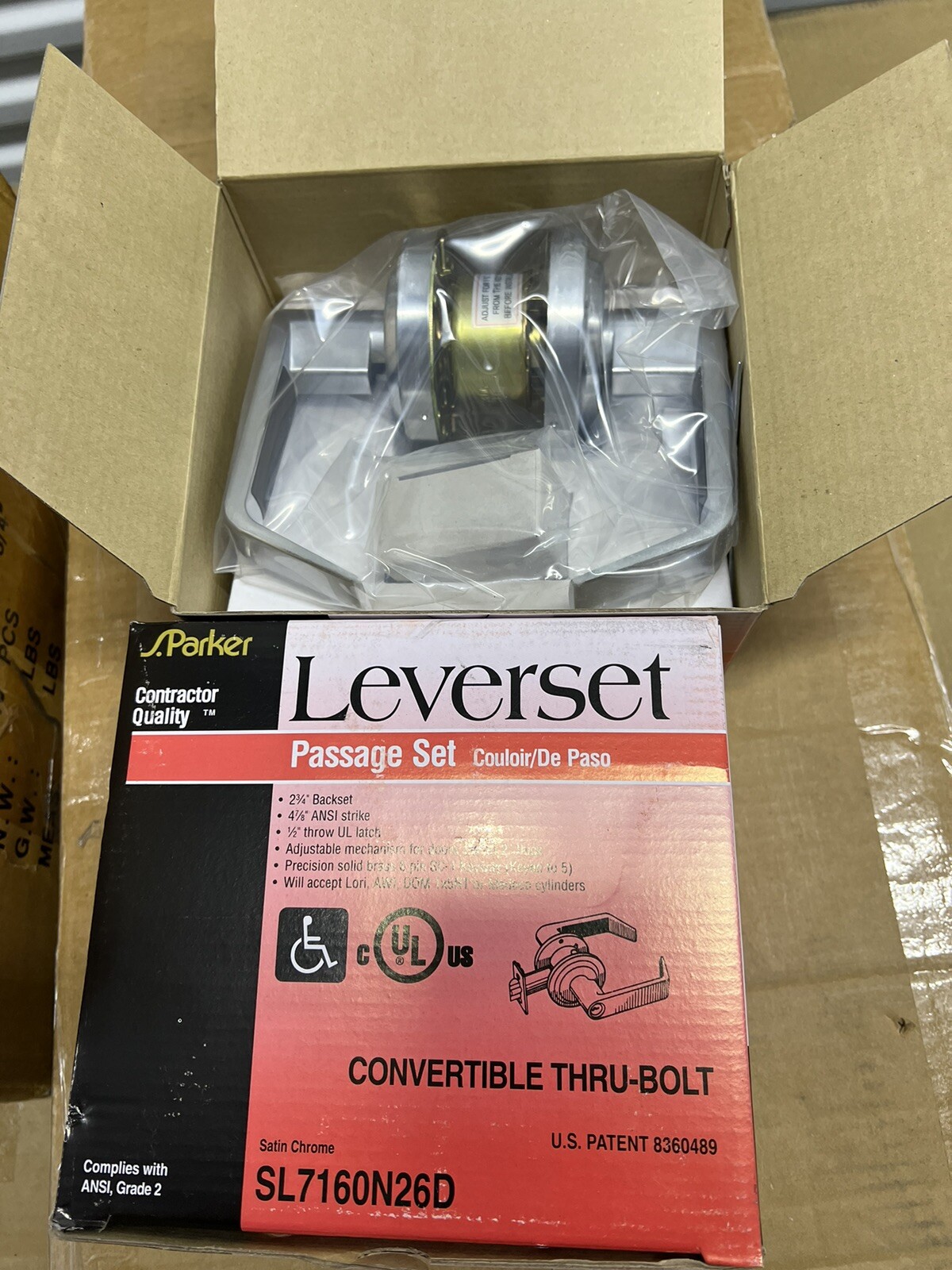 S. PARKER - SL7160N26D - PASSAGE LEVER LOCKSET
