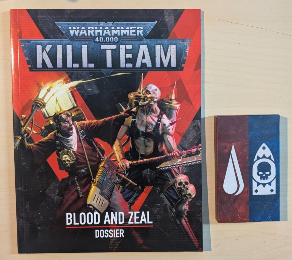 Warhammer 40k Kill Team: Blood and Zeal Dossier, Mission Pack, and Mission Cards