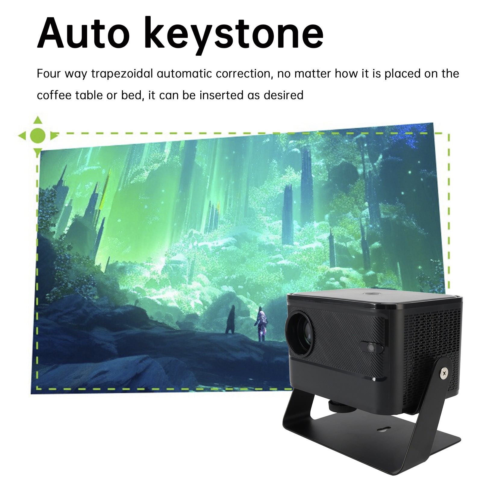 4K Projector Smart Android Projector Smart Voice Dual Frequency HD Projector US