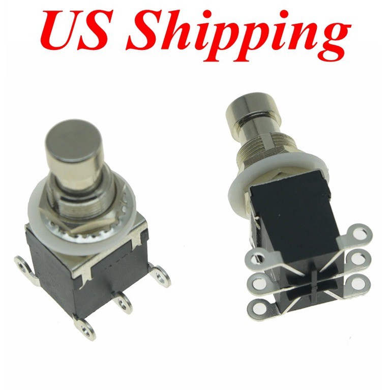 KAISH 2x 6-Pin DPDT Guitar Effects Pedal Latching Stomp Foot Switch Bypass