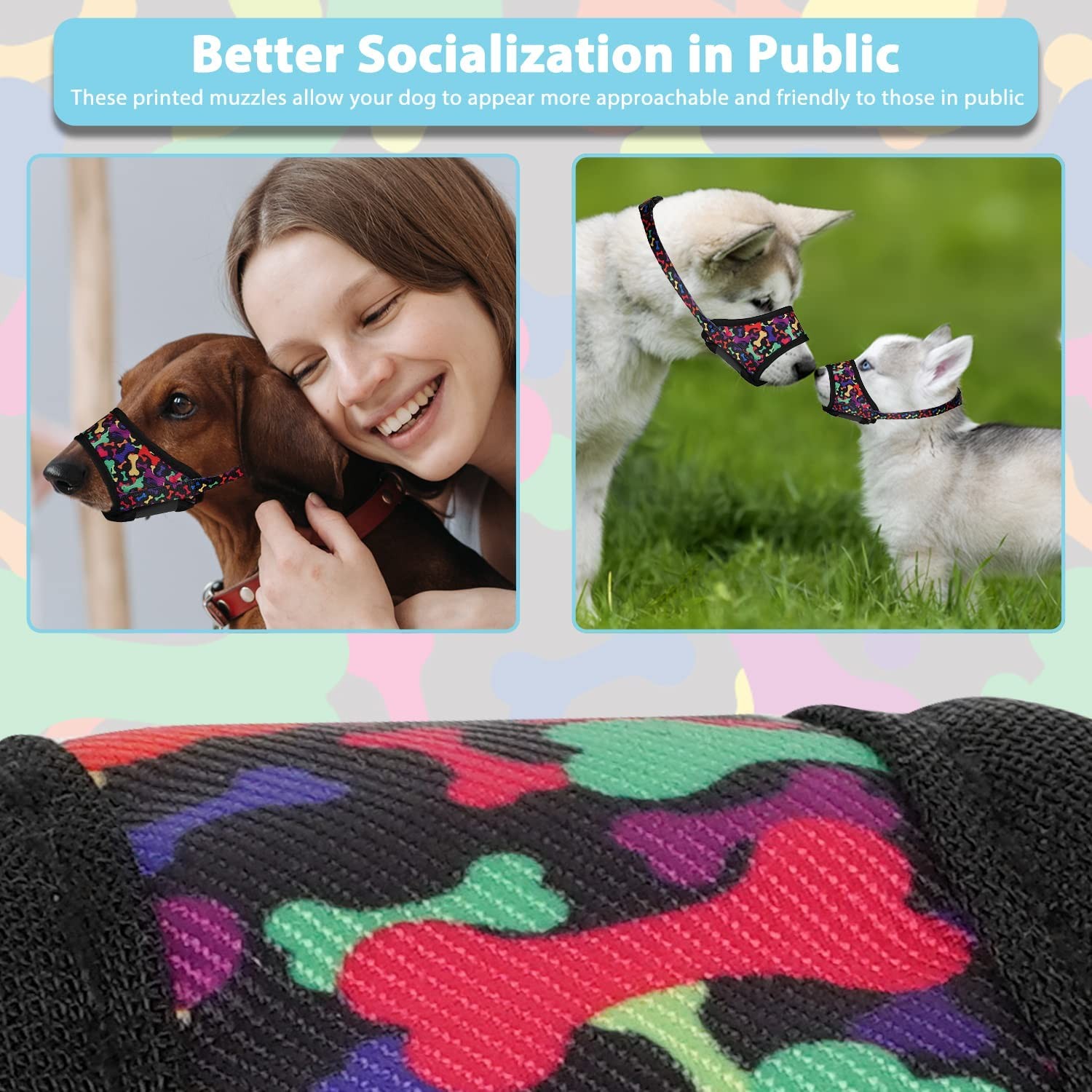 Dog Muzzle, Soft Dog Muzzles for Small Medium Large Dogs, Breathable Muzzles ...