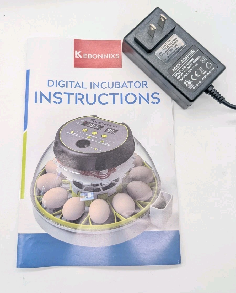 Kebonnixs 12 Egg Incubator Digital Temperature Controlled Automatic