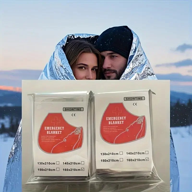 2PCS Emergency Survival Blanket Thermal Camping