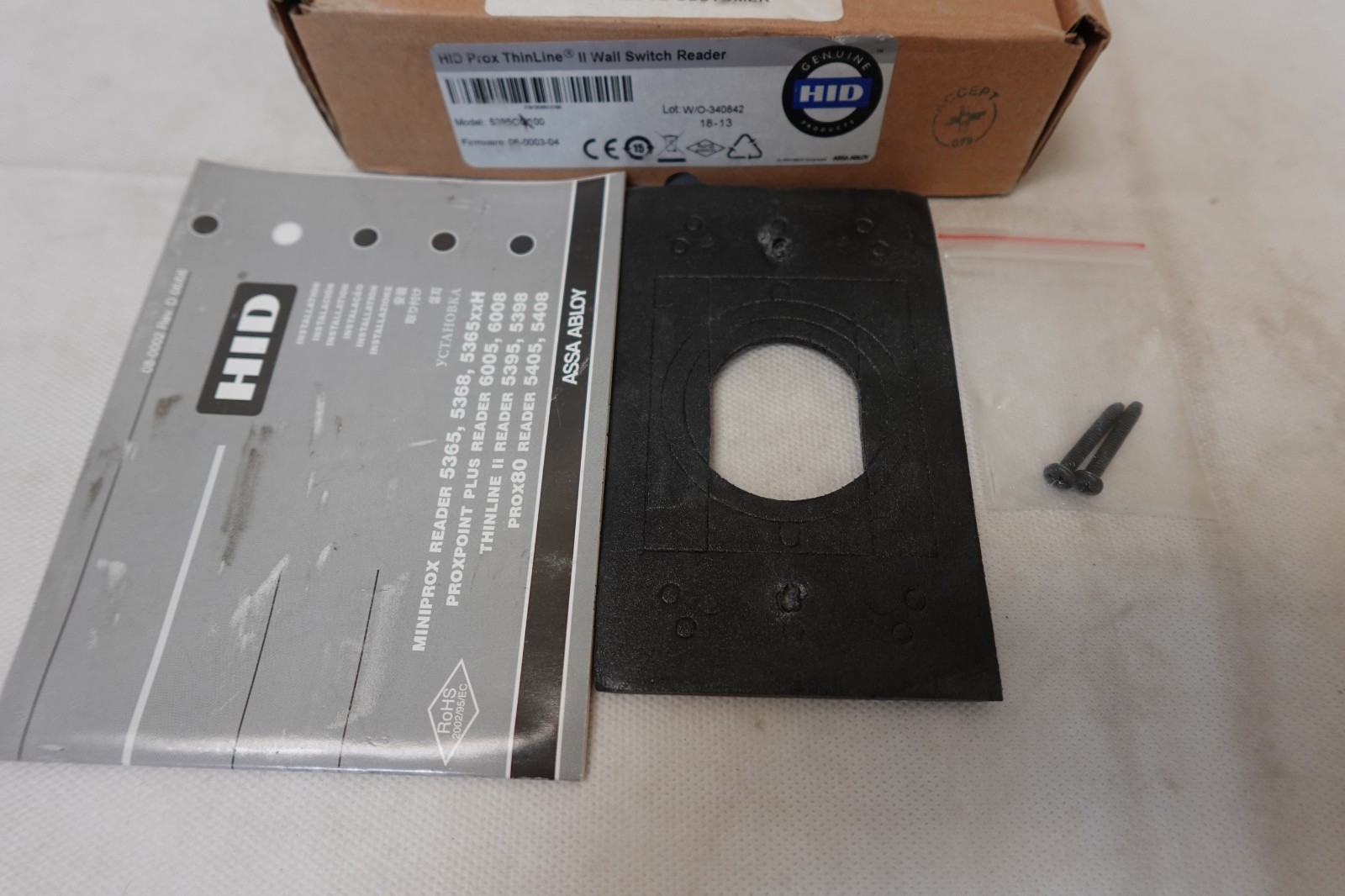 HID Thinline II Access Control Wall Switch Prox Card Reader White 5395CK100