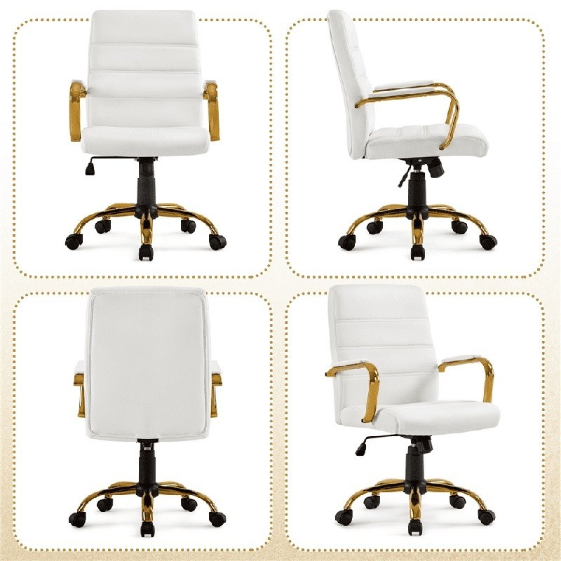 Ergonomic Executive Swivel Office Chair W/ Adjustable Height Tilt Lock Arms New