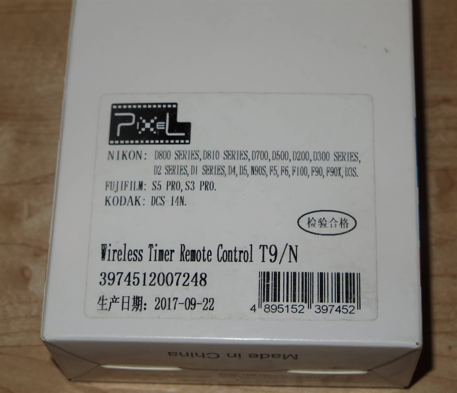 Pixel T9 Wireless Timer Remote Control - Camera Shutter Release Nikon/Fuji/Kodak