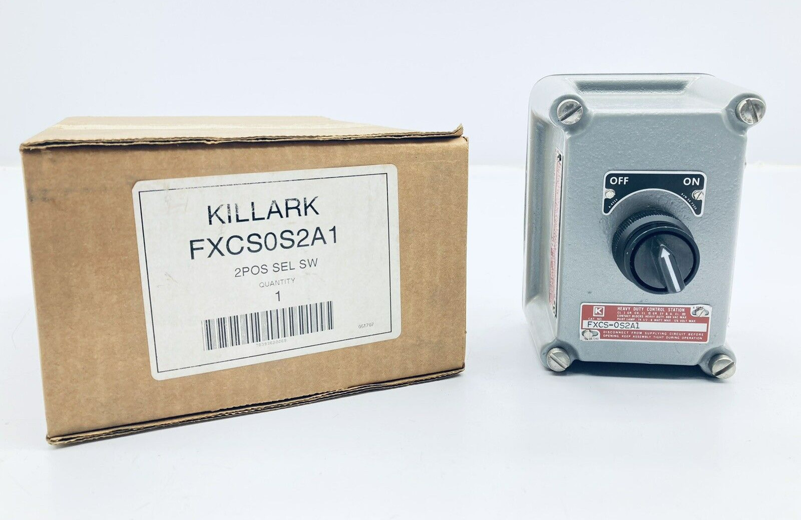 HUBBELL KILLARK FXCS-0S2A1 2-POSITION SELECTOR SWITCH / CONTROL STATION