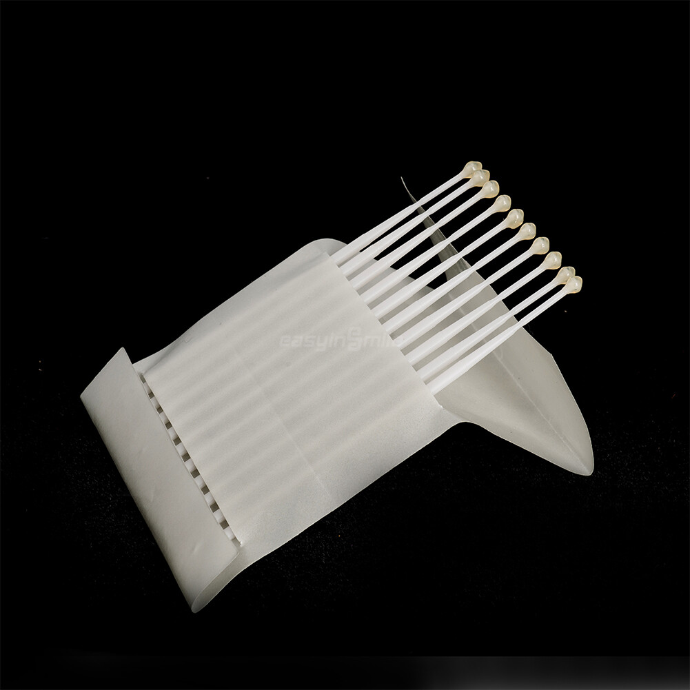 Bendable 60PCS Dental Disposable Sticky Applicators for Removal 110MM Long White