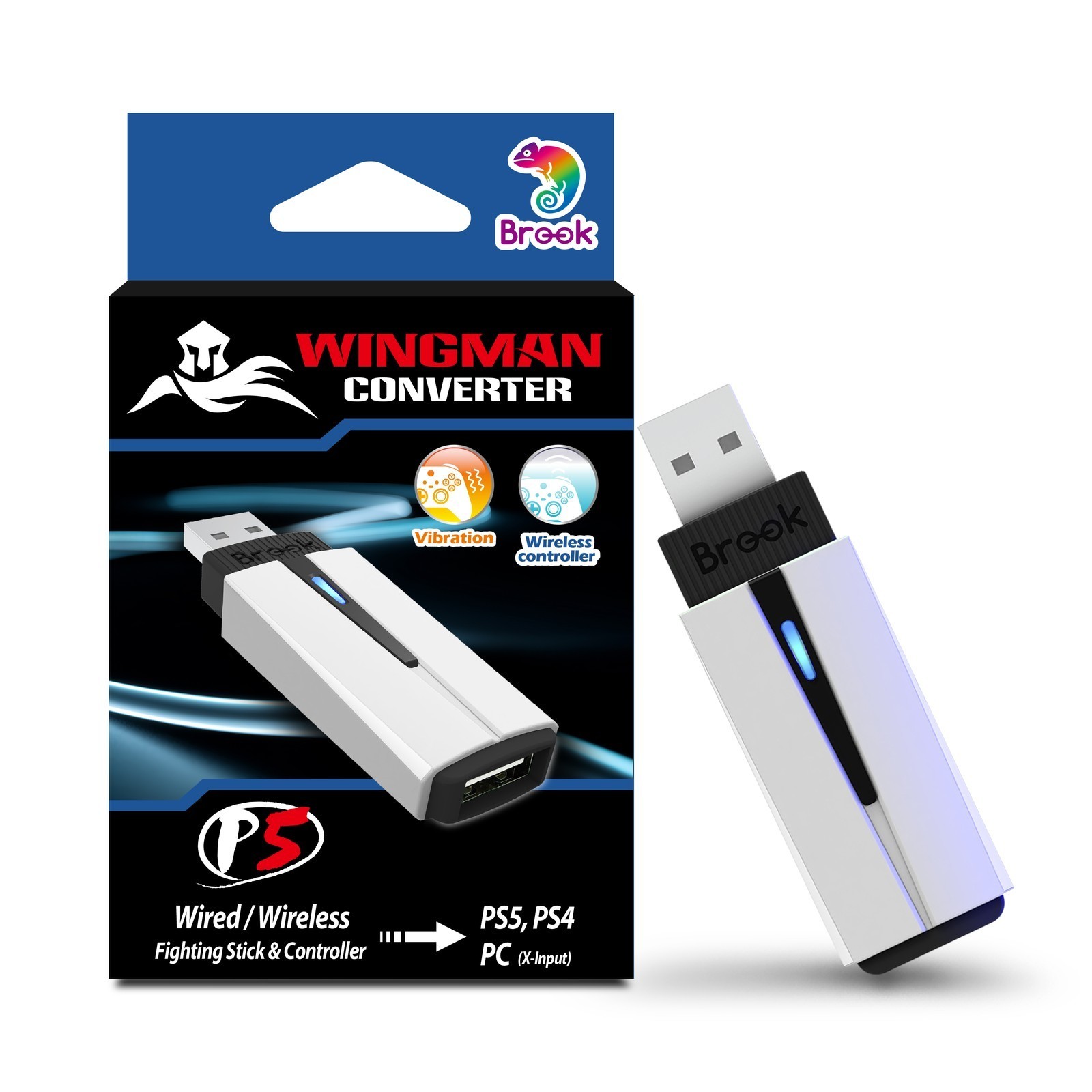Brook Wingman P5 Converter – Wireless Controller Adapter for PS5 / PS4 / PC