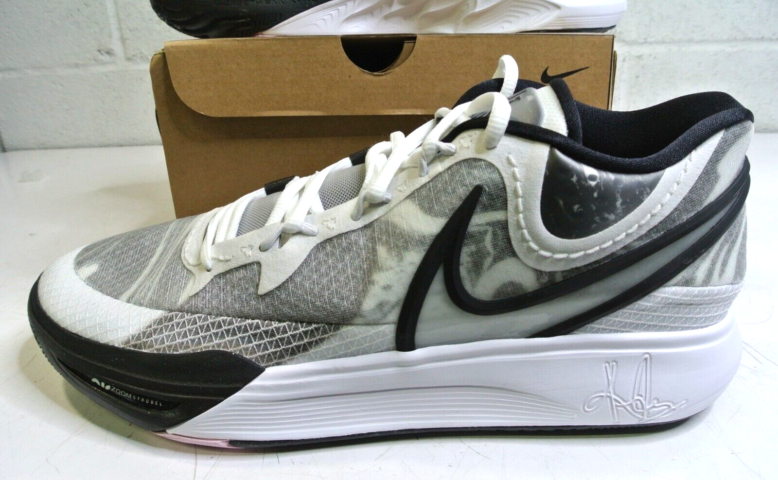 Nike Kyrie 8 - DJ6017-101 Black White Pink Basketball Shoes Size 14 Mens