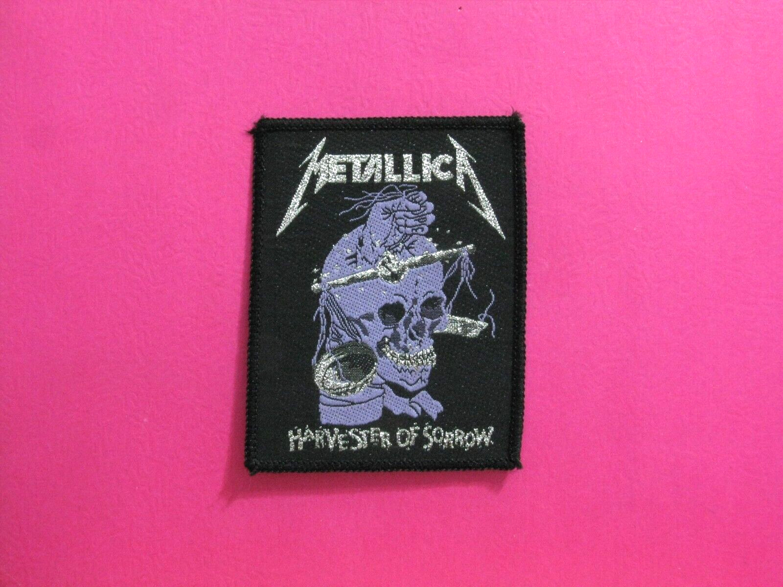 METALLICA OFFICIAL SMALL VINTAGE PATCH-NEW-OLD STOCK UK IMPORT SEW ON PURPLE VP5