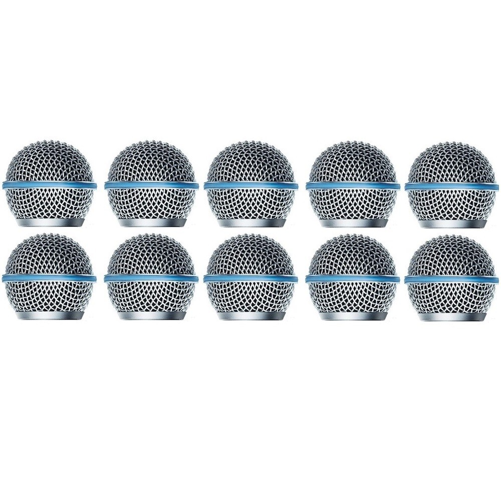 10 Pack RK265G Grille Replacement for Shure Wireless BLX24 BETA 58A Microphone