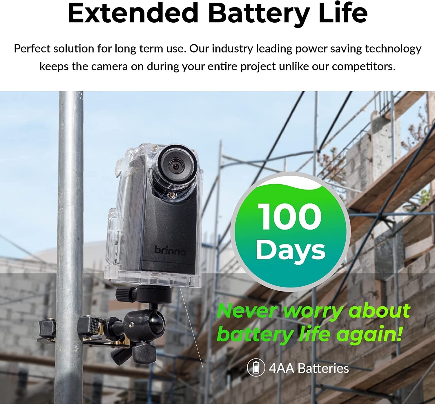 Brinno Time Lapse Camera BCC300-C Bundle, Timelapse Camera Outdoor Construction
