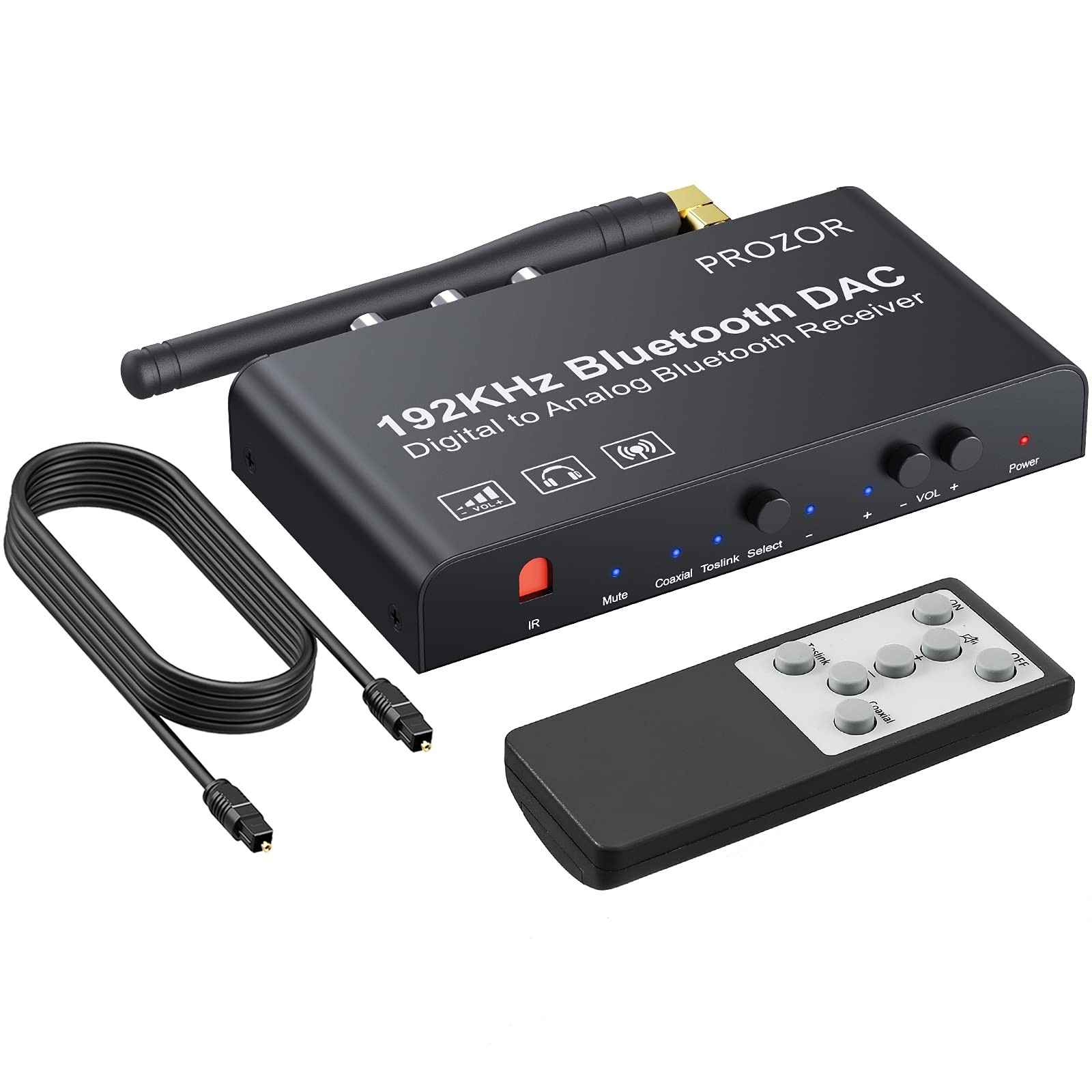 Dac Converter With Bluetooth 5.0 Remote Digital To Analog Audio Converter 192 Kh