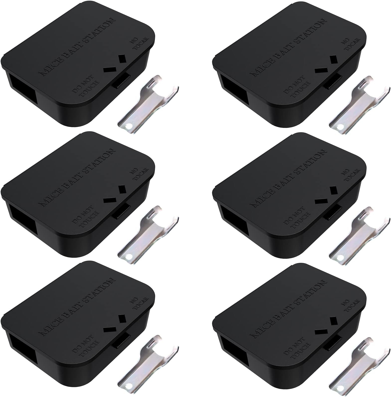 Mouse Stations with Keys 6 Pack, Keyless Design and Key Required Mouse Statio...
