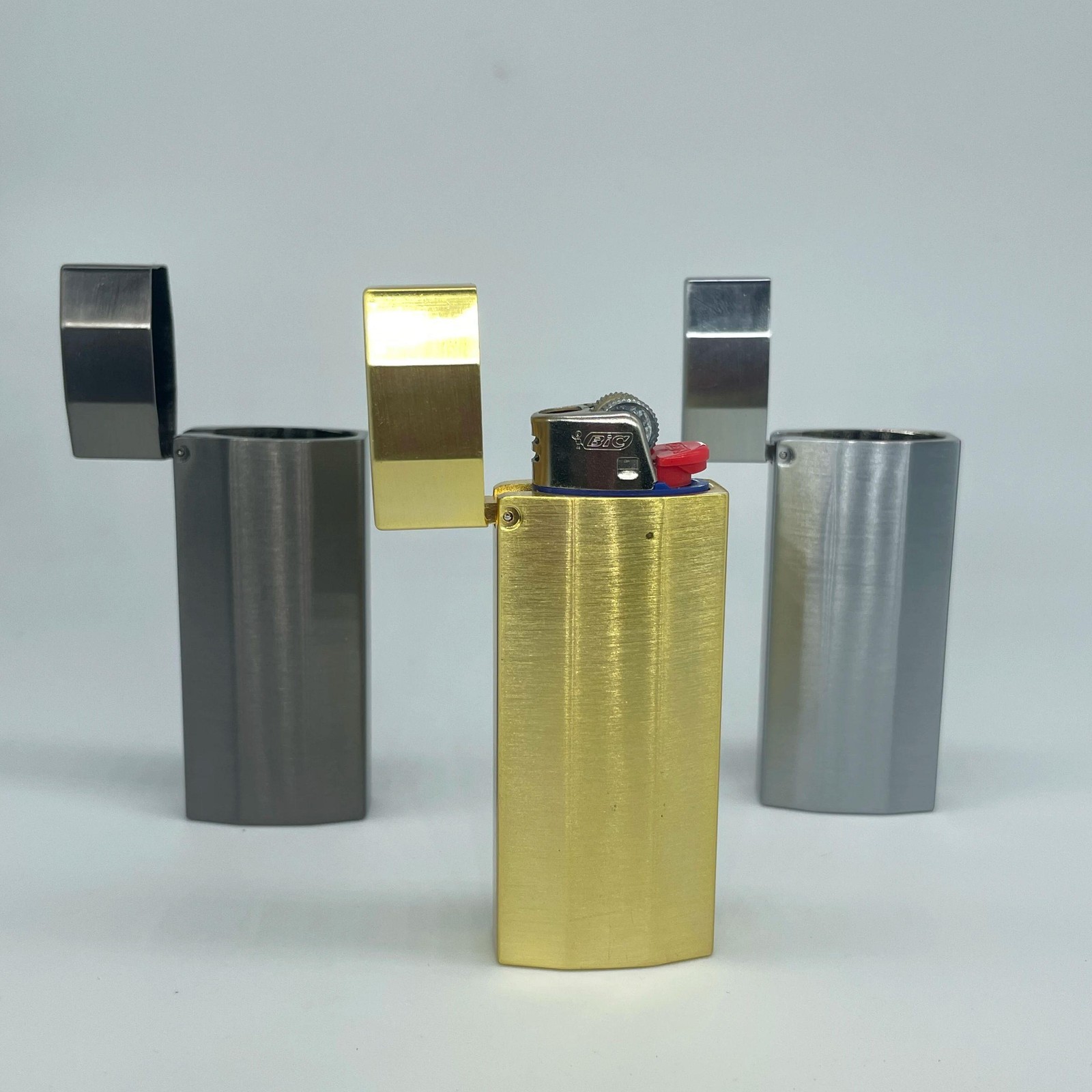 Metal BIC J6 Lighter Case Flip Cover Bottle Opener Alloy Sleeve Holder Maxi Size