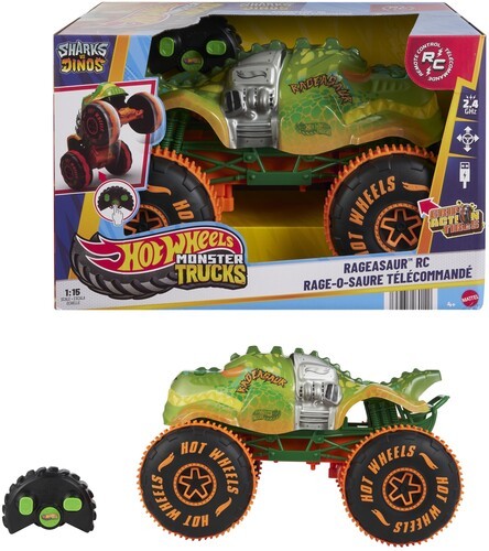 Mattel - Hot Wheels Monster Trucks 1:15 Scale RageAsaur RC Vehicle [New Toy] R