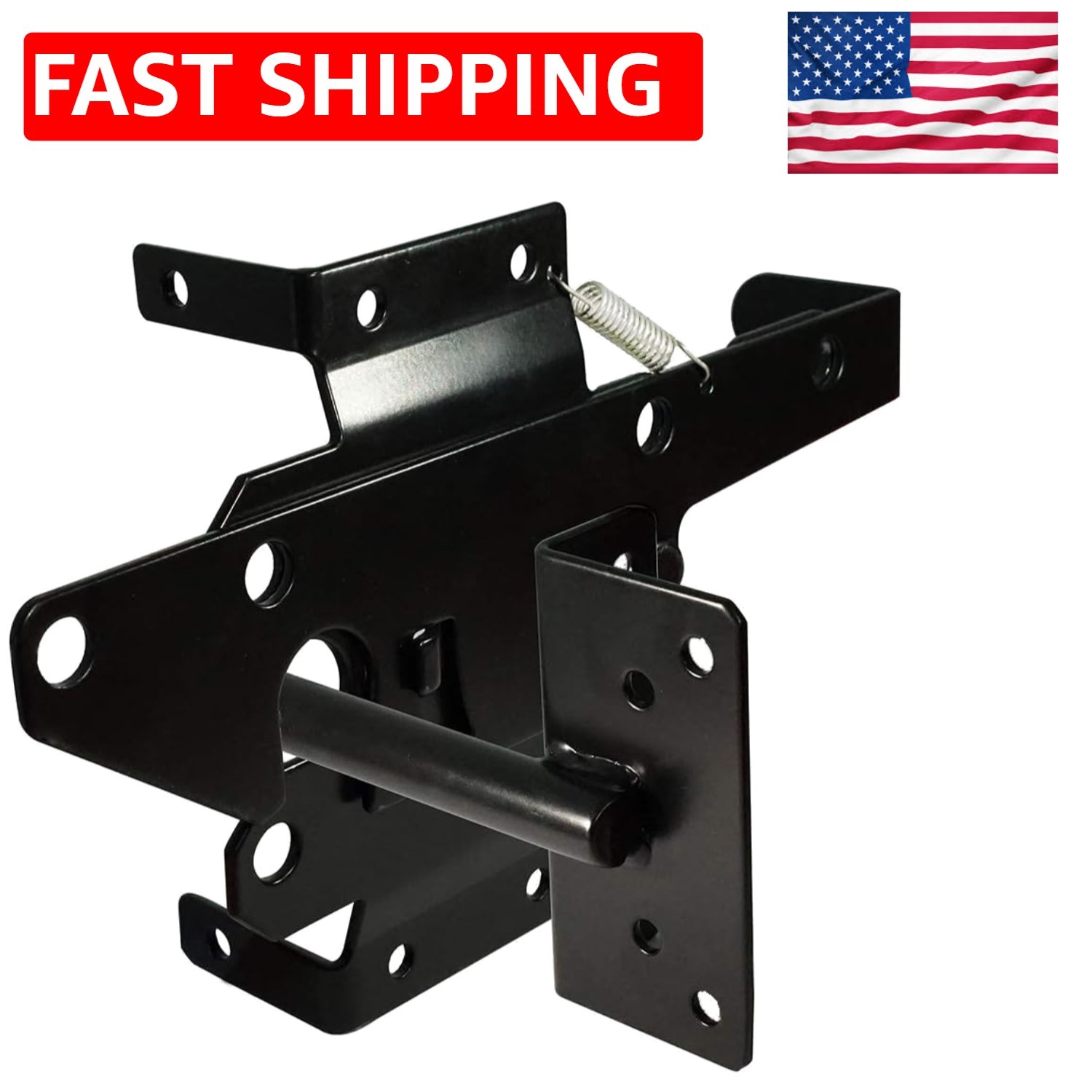 Alloy Steel Post Mount Gate Latch with Fasteners for Enhanced Security