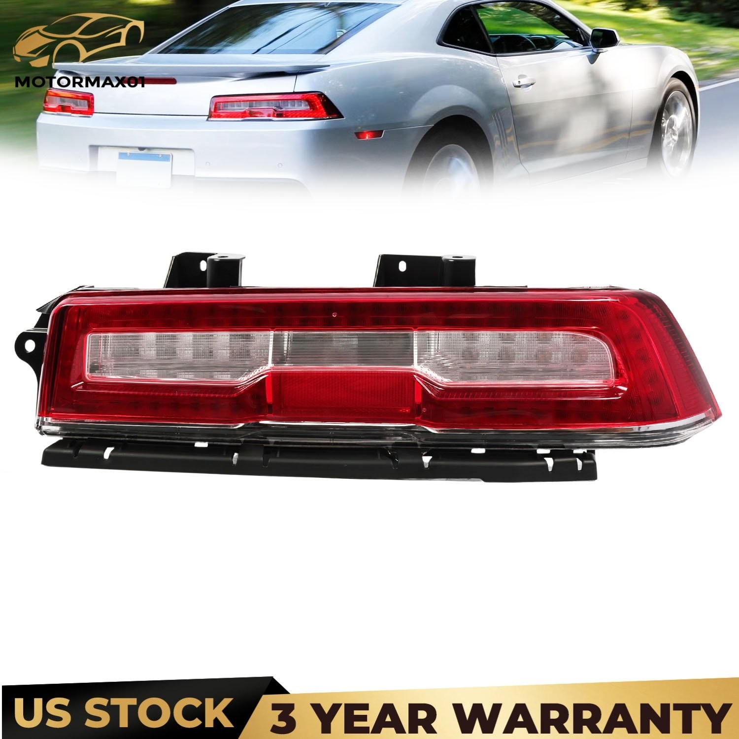 LED Passenger Side Tail Light Assembly Brake Lamp For 2014-2015 Chevy Camaro