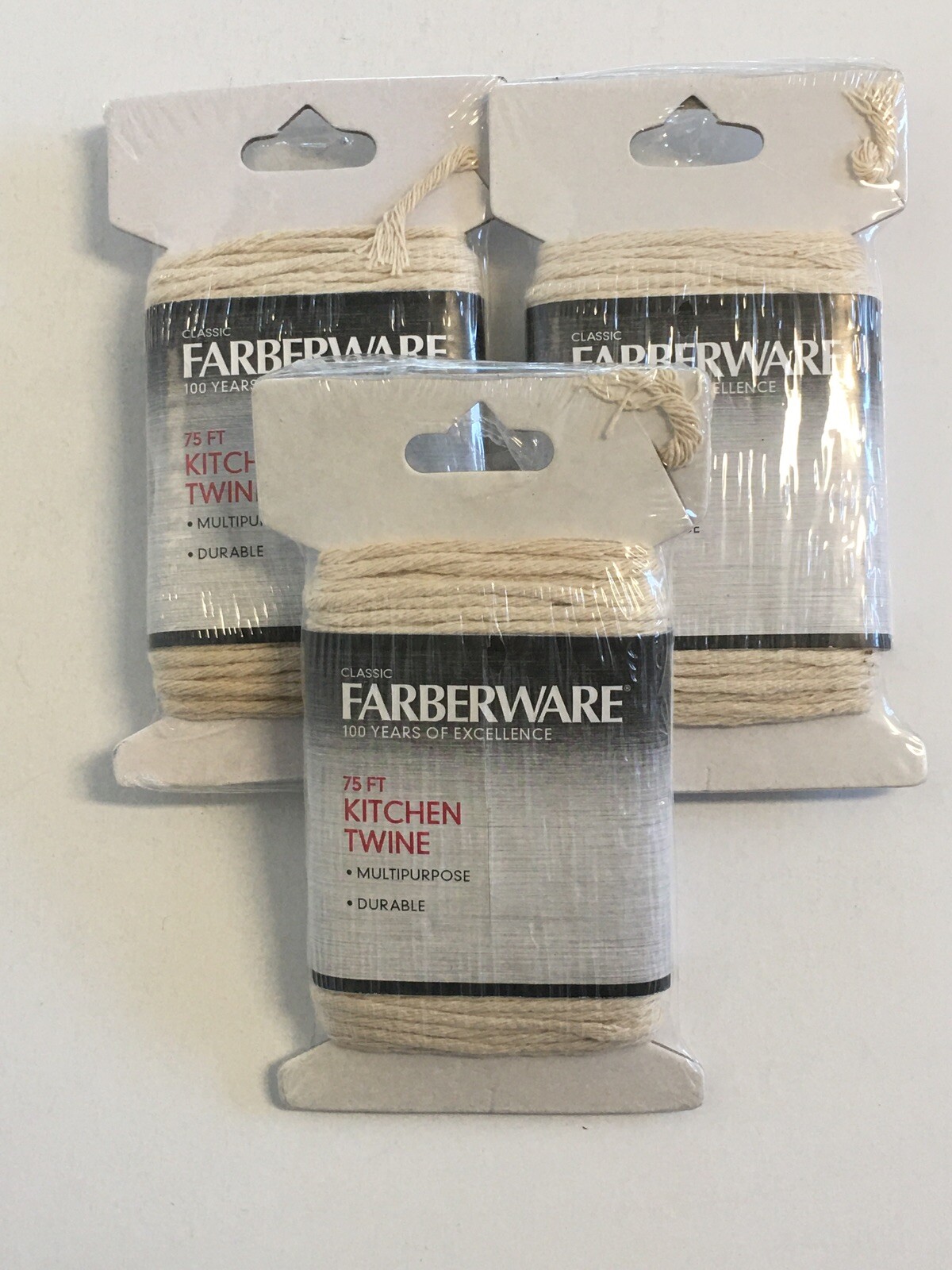 4 pk Farberware Classic Kitchen Twine 75 Ft ea Multipurpose Durable Food Cooking