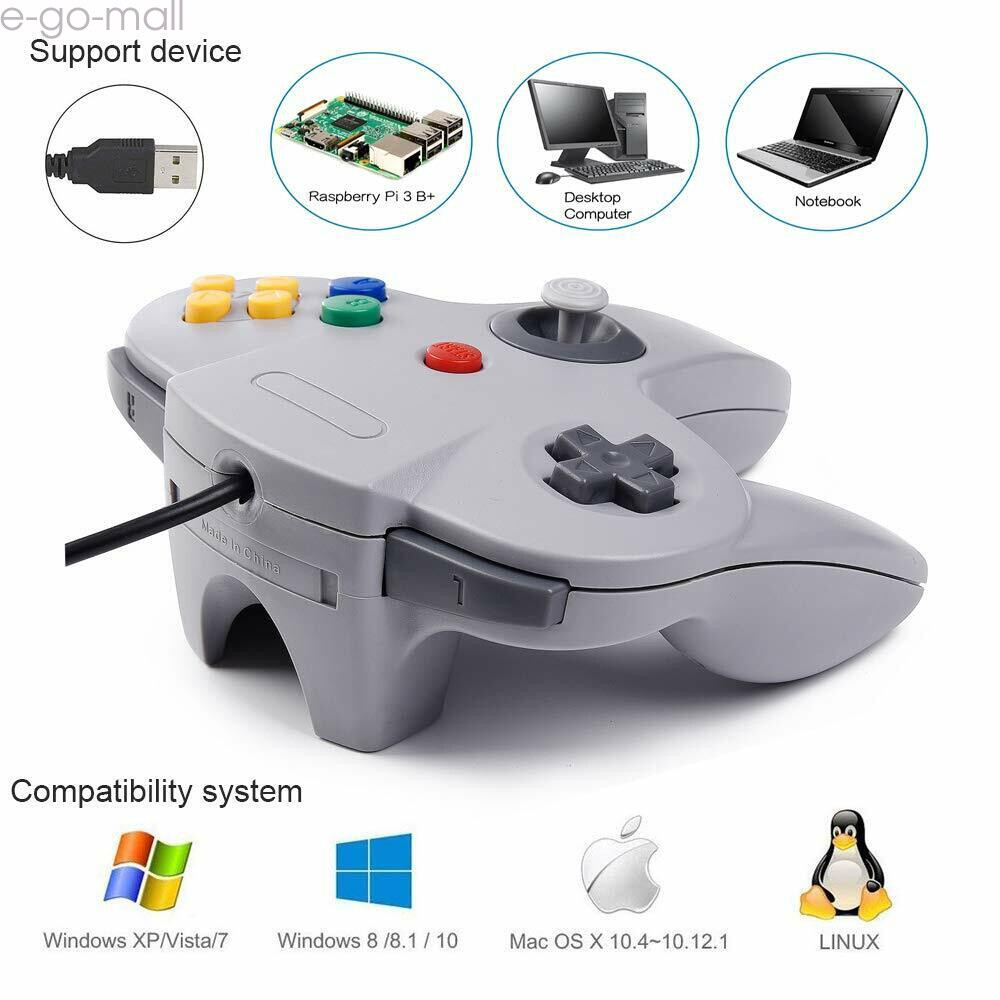 USB SNES /NES/ N64 /Xbox 360 Controller Joystick for Windows 7 8 10 11 PC MAC
