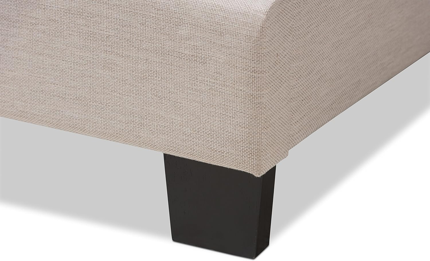 Audrey Light Beige Upholstered Full Size Bed - Modern Contemporary Design