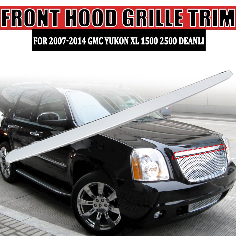 For 2007-2014 GMC YUKON XL 1500 2500 Deanli Front Upper Grille Hood Molding Trim