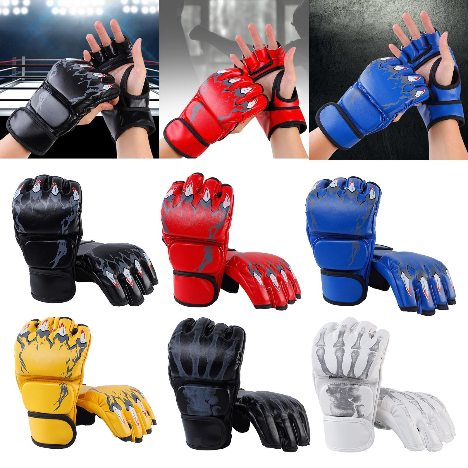 Boxing Gloves, Half Mitts Protector Open Palms Breathable Sport Mittens for