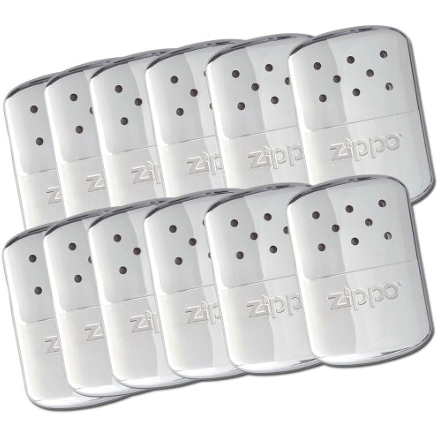Zippo Lot Set of 10 Chrome Refillable Deluxe Hand Warmer & 5 Burners 40306 44003