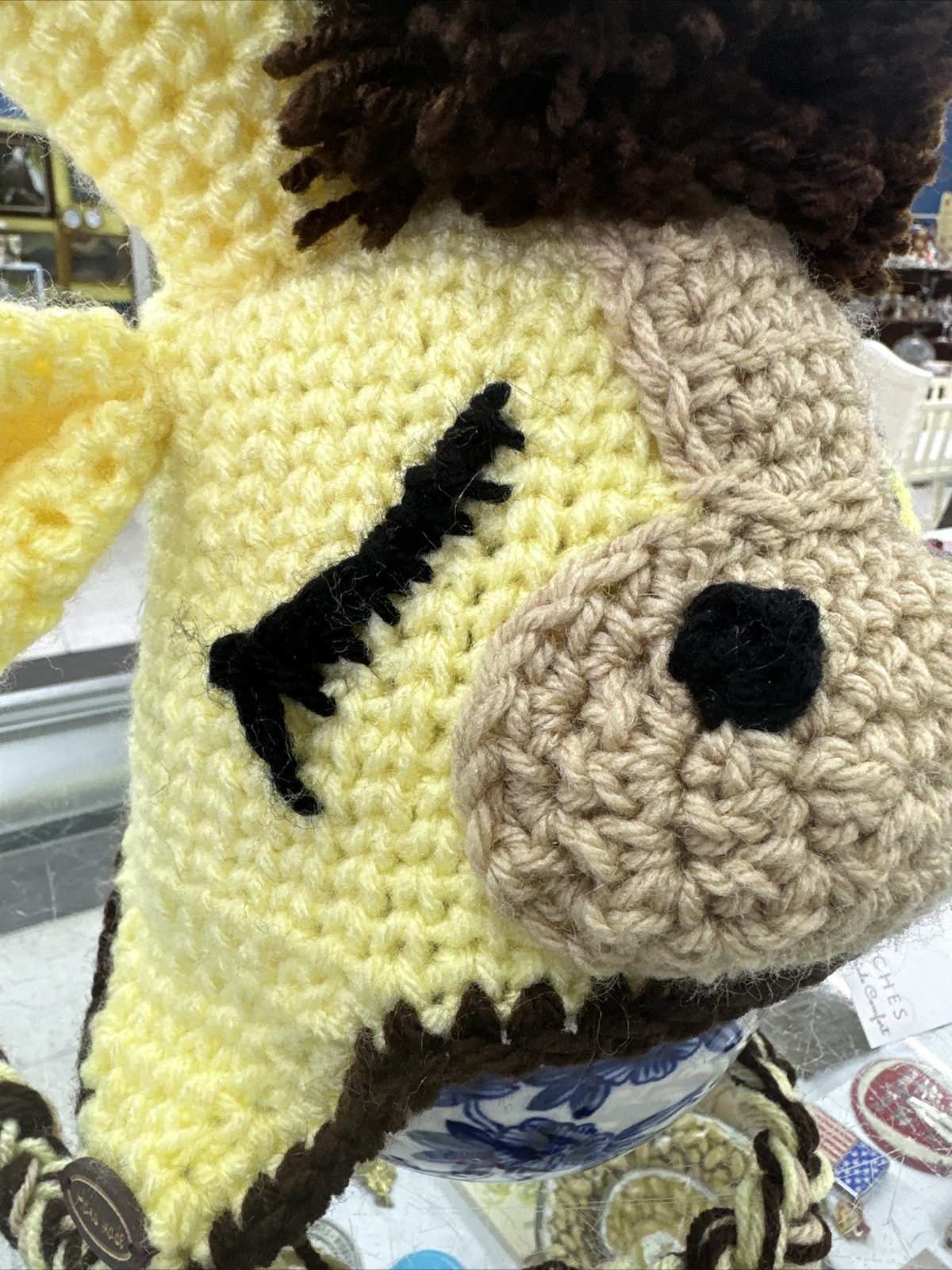 Handmade Giraffe Unisex Crochet Hat Fits Size 1yr-4yr Unique Gift Idea