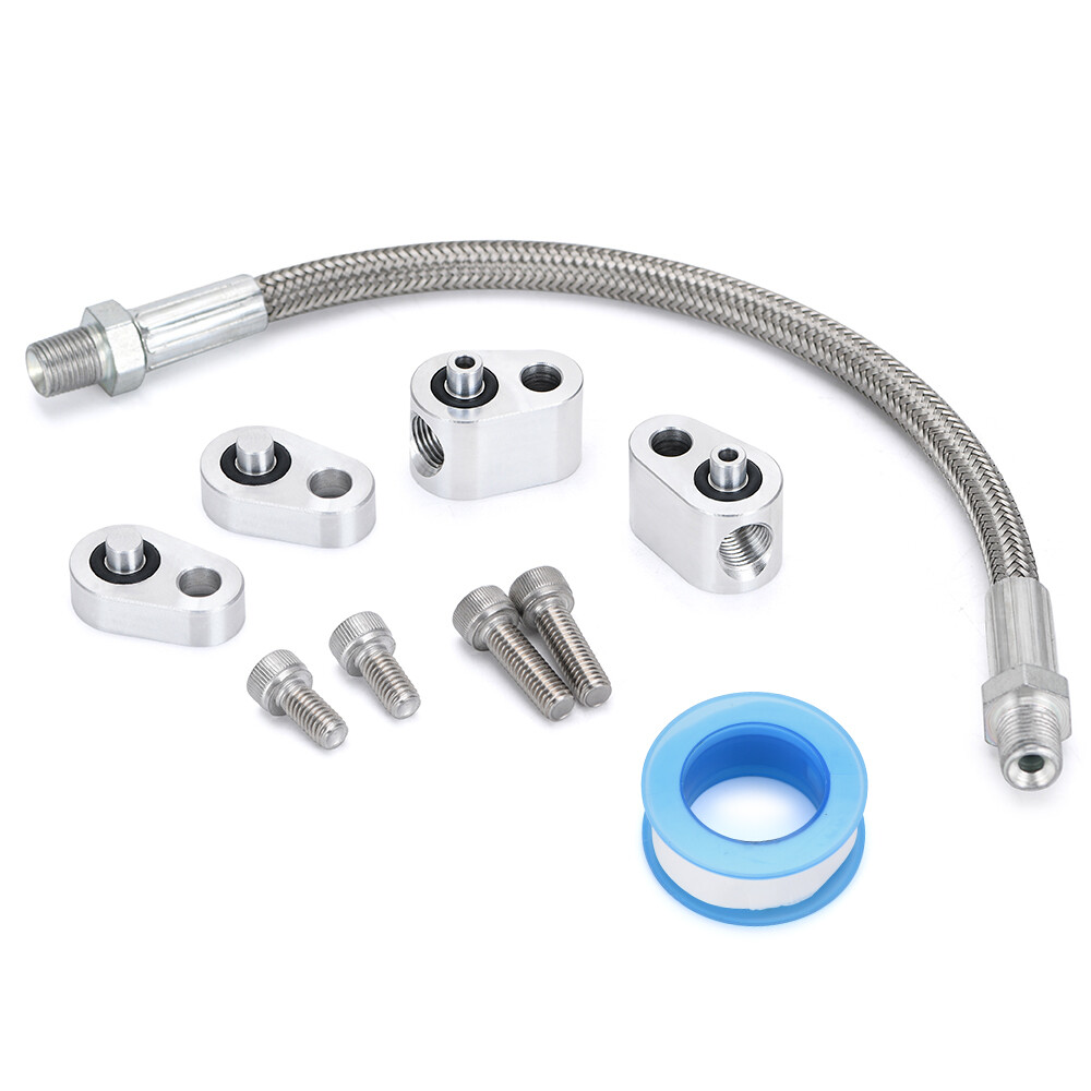 For GM LS Cylinder Head Coolant Steam Crossover Throttle Body Bypass Hose Kit