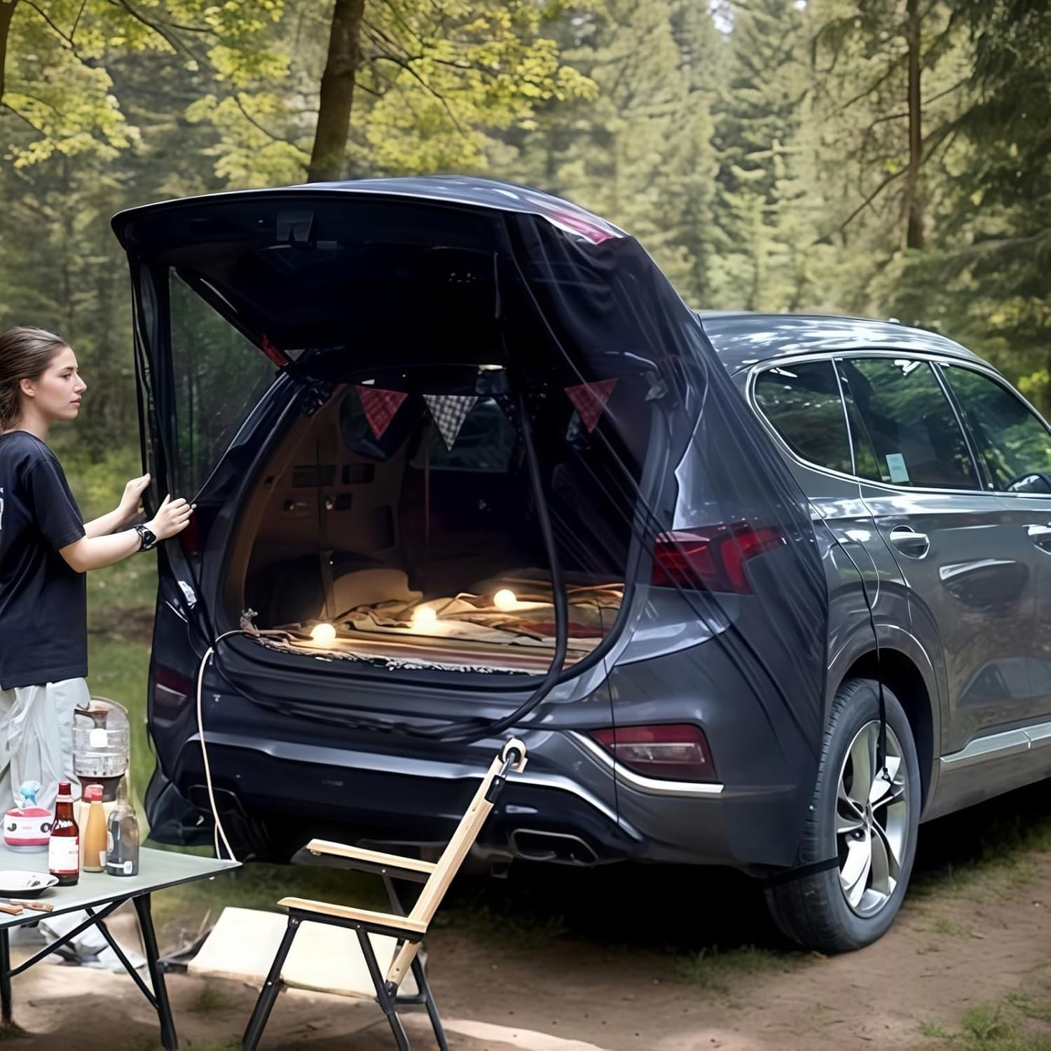 Universal Tailgate Mesh Screen for SUV & Van - Ventilation & Mosquito Protection
