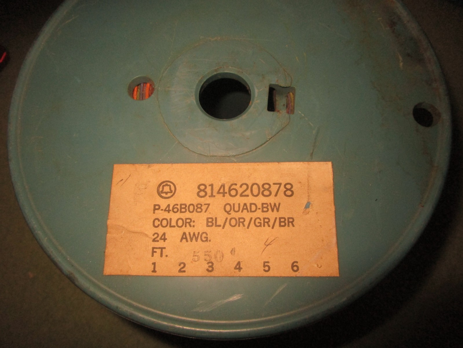 Almost a Full Spool 500 Feet  Western Electric  24 AWG  strand Cloth Wire