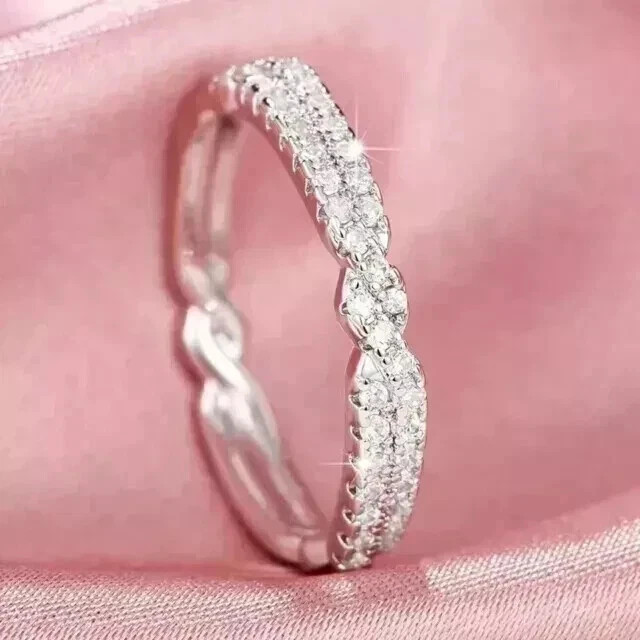 2Ct Round Cut Lab Created Diamond Wadding Engagement Ring 14k White Gold Plated