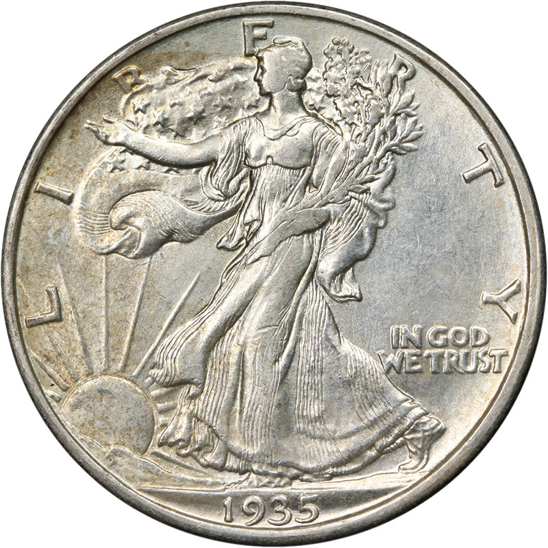 1935-S Walking Liberty Half Nice BU+ Nice Eye Appeal Nice Strike