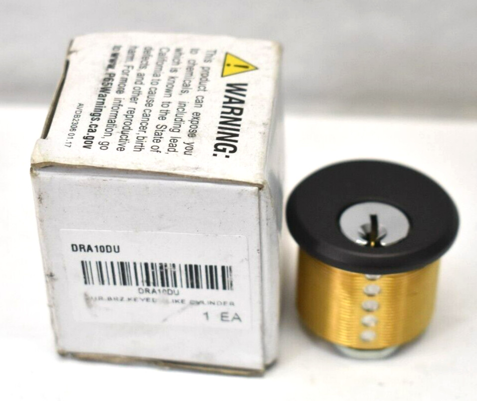 CRL Satin Anodized Mortise Keyed Alike Cylinder DRA10DU Dark Bronze Finish