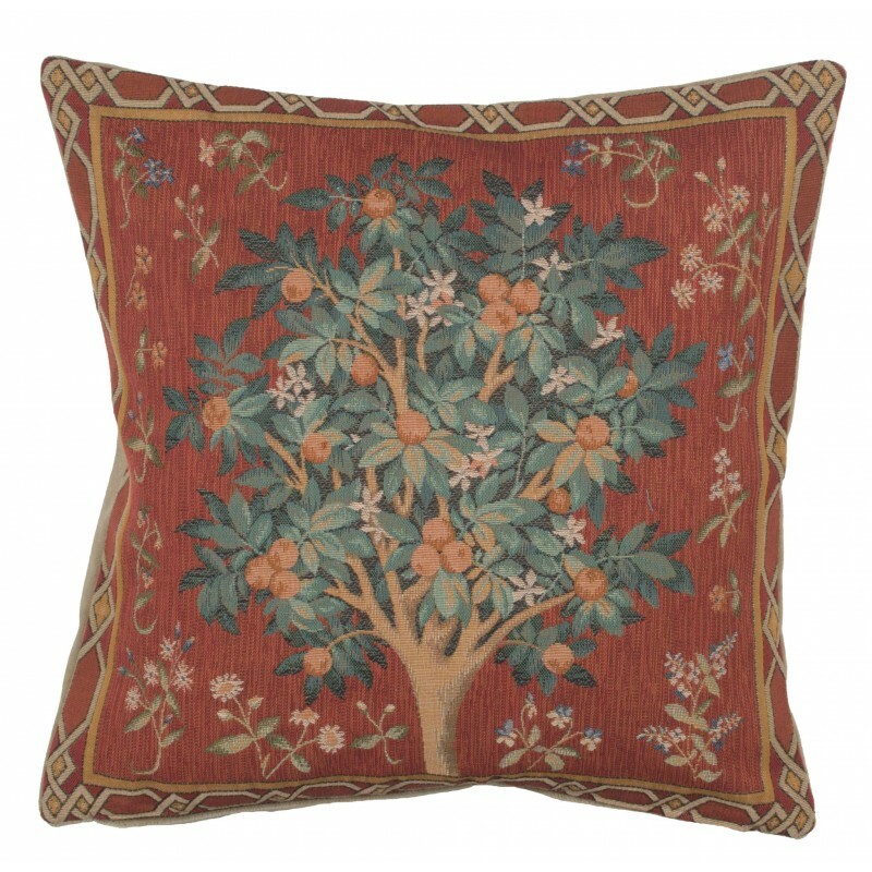 Orange Tree from Lady and the Unicorn Woven Tapestry Cushion Cover (Cover Only)