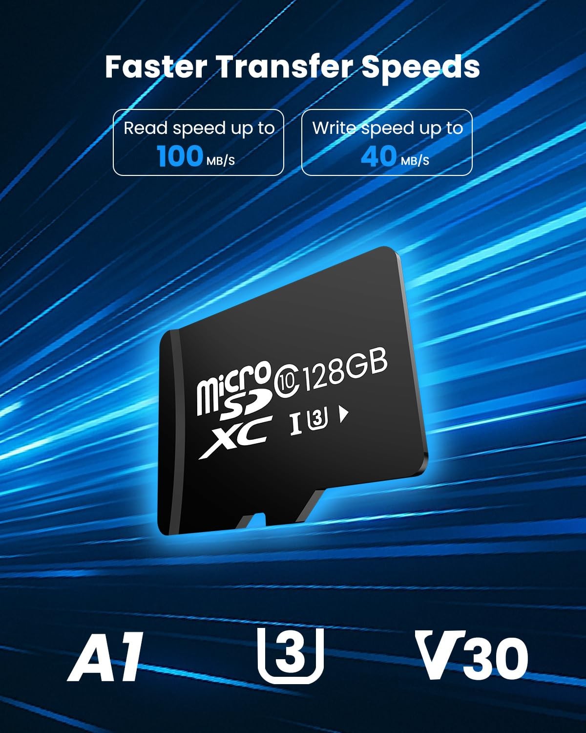 128GB Micro SD Card for Cameras, 1PCS