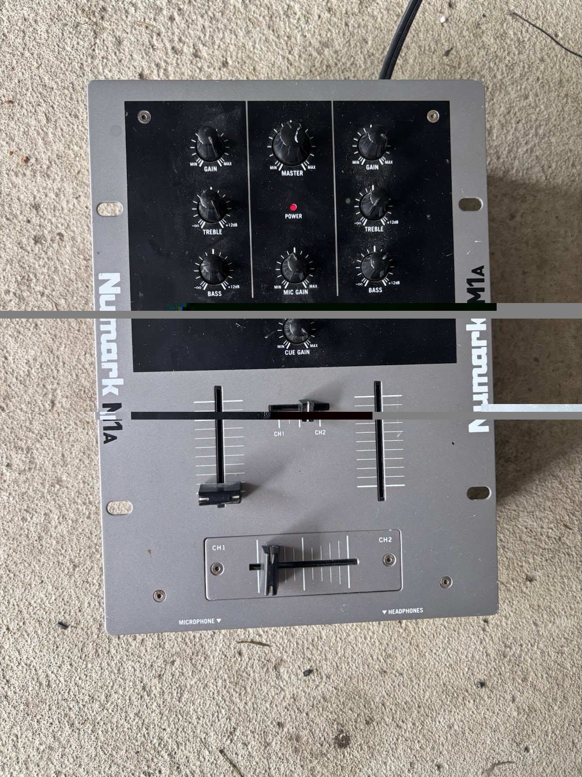 Numark M1 USB 2-Channel DJ Mixer Analog Rotary EQ Crossfader Sold Untested As Is