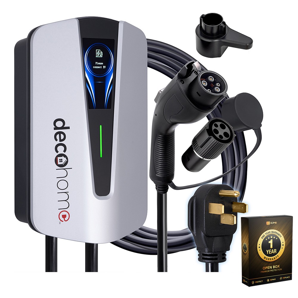 Deco Home Level 2 EV Charging Station, 9.6KW, 40 AMP, 240V with 1 Year Warranty
