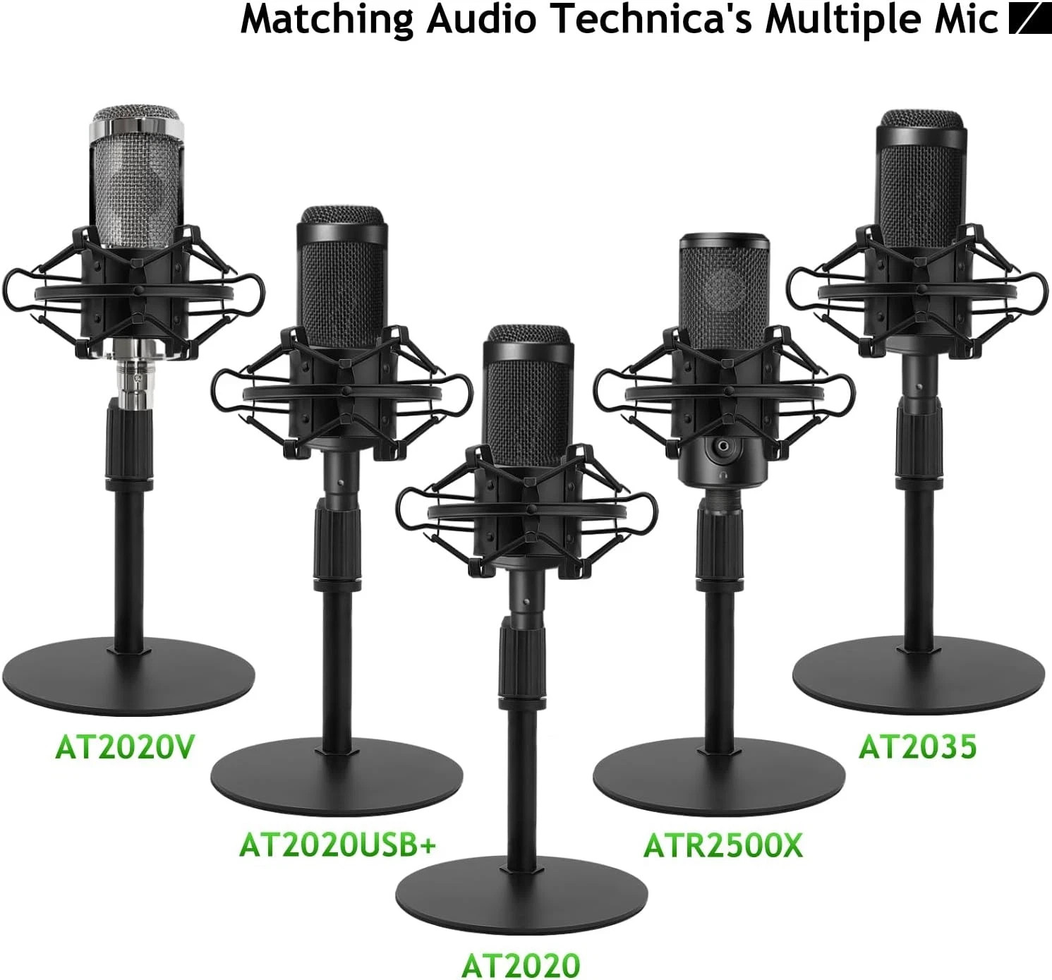 Adjustable Desk Mic Stand with Shock Mount for Audio-Technica AT2020