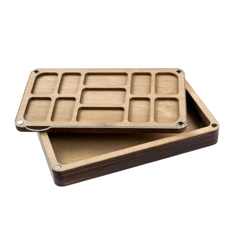 Plywood Bead Organizer Multiple cells Needlework storage organizer